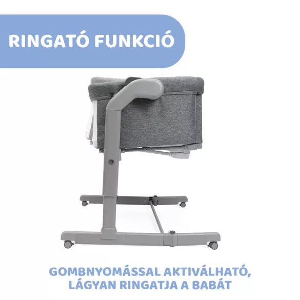 Detská postieľka Chicco Next2me Magic Evo na spanie s rodičmi, 0–6 mesiacov, Dark Grey