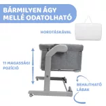 Detská postieľka Chicco Next2me Magic Evo na spanie s rodičmi, 0–6 mesiacov, Dark Grey