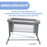 Detská postieľka Chicco Next2me Magic Evo na spanie s rodičmi, 0–6 mesiacov, Dark Grey