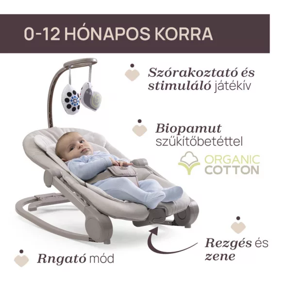 Chicco Mia hojdacie a hudobné kreslo a fotel 0–18 kg s hudobnou hračkou