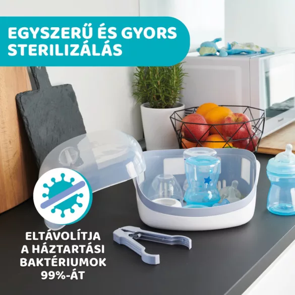 Chicco Sterilizátor do mikrovlnnej rúry, 600–1200 W, 3–8 minút