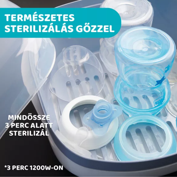 Chicco Sterilizátor do mikrovlnnej rúry, 600–1200 W, 3–8 minút