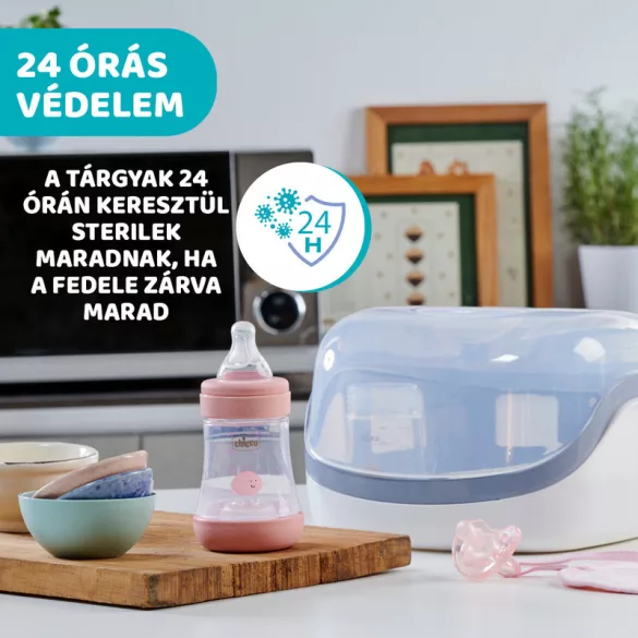 Chicco Sterilizátor do mikrovlnnej rúry, 600–1200 W, 3–8 minút