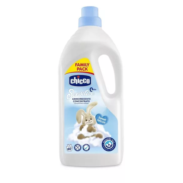 Chicco Aviváž s vôňou púdru, 1,5 litra Sensitive – púder biela