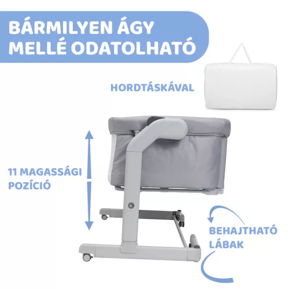 Detská postieľka Chicco Next2me Magic Evo Co-Sleeping – Grey Mist
