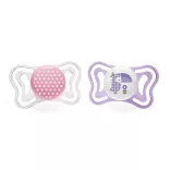 Chicco Physio Forma Light silikónové cumíky 2 ks, 2–6 mesiacov, ružové
