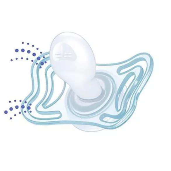 Chicco Physio Forma Light silikónové cumíky 2 ks, 2–6 mesiacov, modré