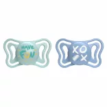 Chicco Physio Forma® Light cumlík pre deti od 6 do 16 mesiacov, 2 ks, sterilizovateľné puzdro – modré