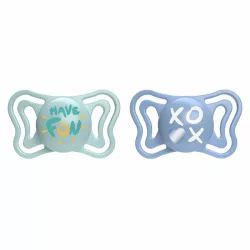   Chicco Physio Forma® Light cumlík pre deti od 6 do 16 mesiacov, 2 ks, sterilizovateľné puzdro – modré