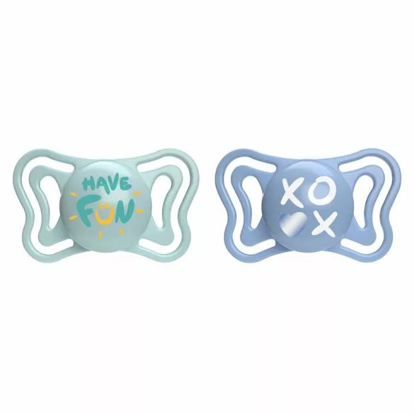 Chicco Physio Forma® Light cumlík pre deti od 6 do 16 mesiacov, 2 ks, sterilizovateľné puzdro – modré