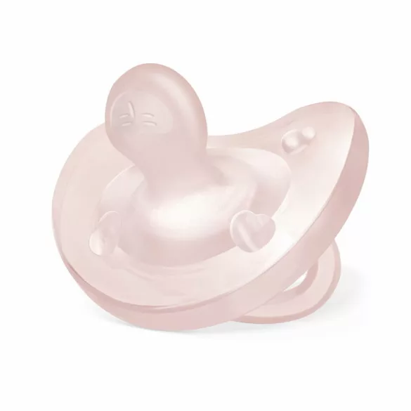 Chicco Physio Soft silikónový cumlík 0–6 mesiacov (1 ks) – ružový