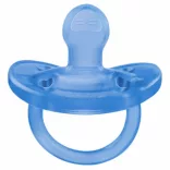 Chicco Physio Forma® Soft 6–16 mesiacov, celosilikónový cumlík, 1 ks, úplná mäkkosť – modrý