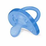 Chicco Physio Forma® Soft 6–16 mesiacov, celosilikónový cumlík, 1 ks, úplná mäkkosť – modrý