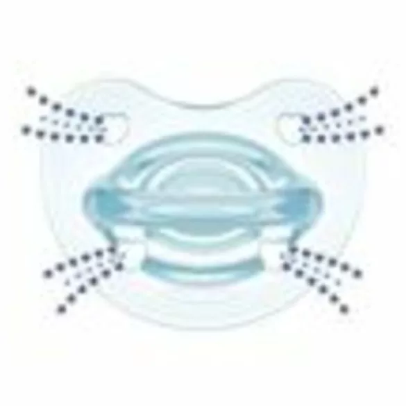 Chicco Physio Forma® Soft 6–16 mesiacov, celosilikónový cumlík, 1 ks, úplná mäkkosť – modrý