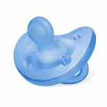 Chicco Physio Forma® Soft 16–36 mesiacov cumlík z čistého silikónu 1 ks, úplne mäkký – modrý