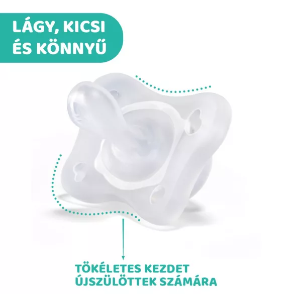 Chicco Mini Soft cumík 0–2 mesiace, 2 ks – ružový