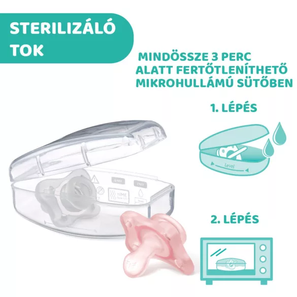 Chicco Mini Soft cumík 0–2 mesiace, 2 ks – ružový