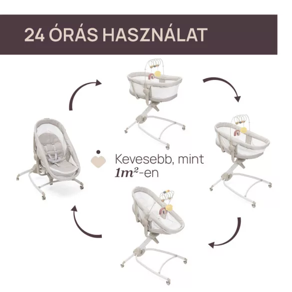 Chicco Baby Hug Armonia 4 v 1 kolíska a stolička 0 – 15 kg, 0 – 36 mesiacov