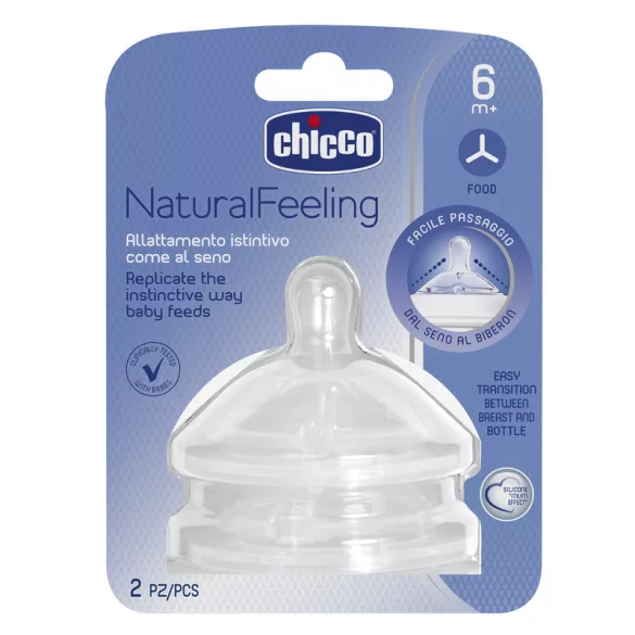 Chicco NaturalFeeling 2 ks cumlíkov na kašičky, ovocné šťavy