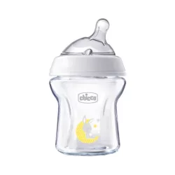   Chicco NaturalFeeling fľaša so skleneným telom a pomalým prietokom, 150 ml, unisex