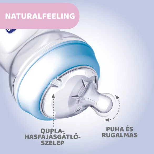 Chicco NaturalFeeling fľaša s normálnym prietokom, pre novorodencov, 150 ml