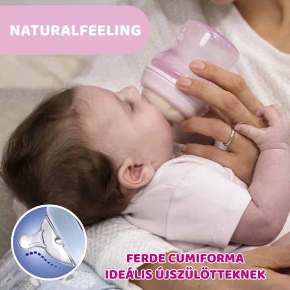 Chicco NaturalFeeling fľaša s normálnym prietokom, pre novorodencov, 150 ml