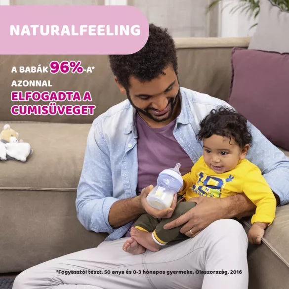 Chicco NaturalFeeling fľaša s normálnym prietokom, pre novorodencov, 150 ml