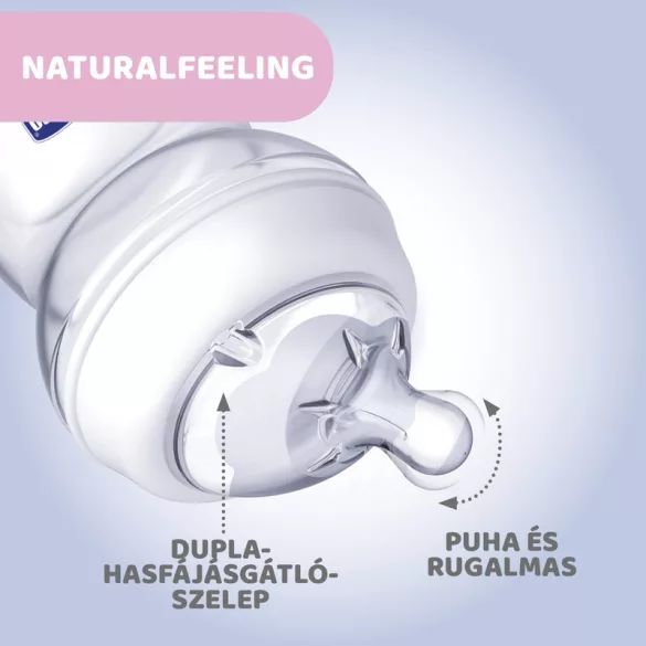 Chicco NaturalFeeling fľaša so stredným prietokom, 250 ml