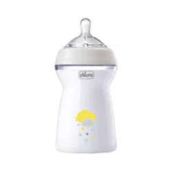   Chicco NaturalFeeling vzorovaná plastová fľaša, 330 ml, unisex