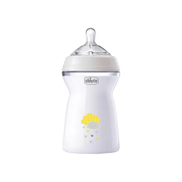 Chicco NaturalFeeling vzorovaná plastová fľaša, 330 ml, unisex