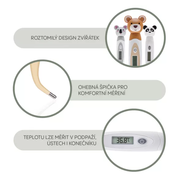 Zopa Digitálny teplomer s ohybnou špičkou, koala Koala
