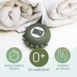 Zopa Silikónový digitálny teplomer 2 v 1 – ružová Old Pink
