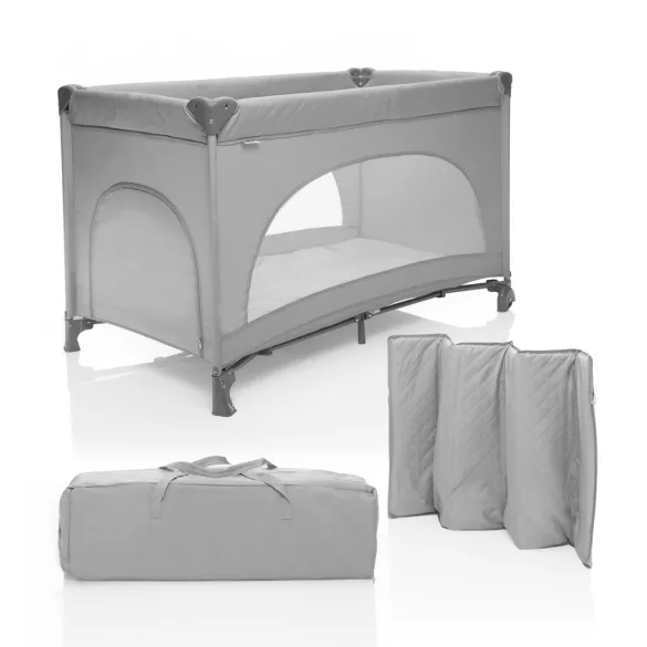 Cestovná postieľka Zopa Lely, striebornosivá Silver Grey