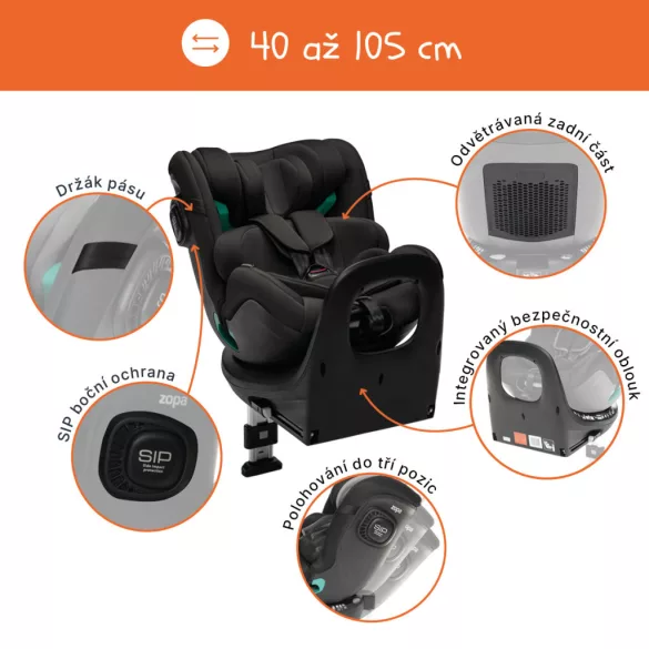 Detská autosedačka Zopa Voyager Maxi Toffee Brown