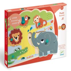 Djeco vkladacie zvukové puzzle na doske - Sound Baobab
