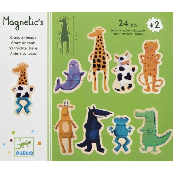 Djeco puzzle magnetky - Crazy animals