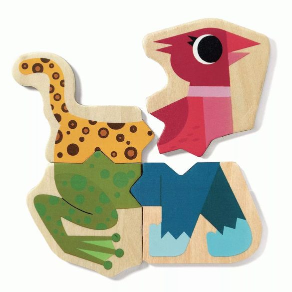 Djeco drevené puzzle magnetky - Mixanimo