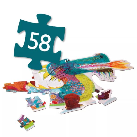 Djeco obrovské puzzle - Leon the dragon