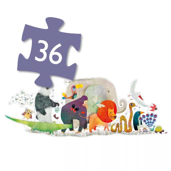 Djeco obrovské puzzle - Animal Parade