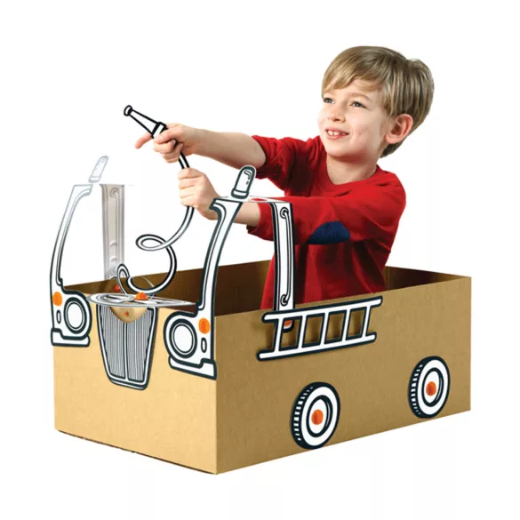 Makedo BoxProps Doprava – Hasičské auto – Fire Engine