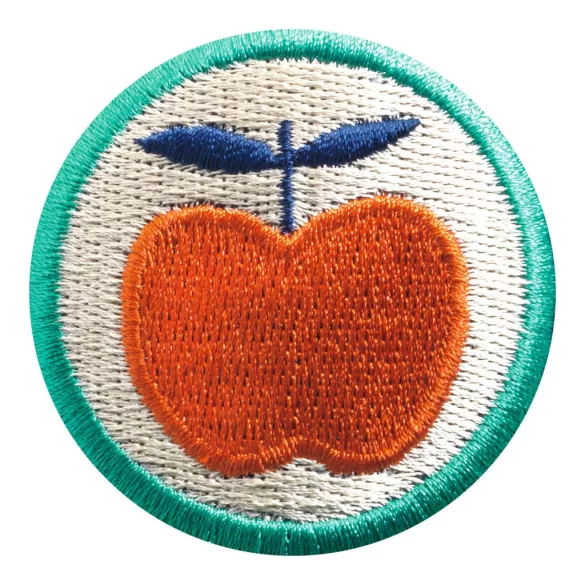 Djeco Baseballová čiapka s výšivkou jablka – Red apple