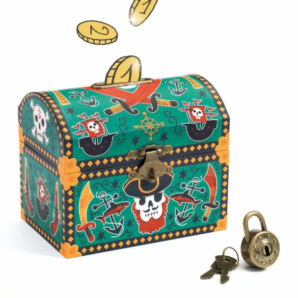 Djeco Pokladnička Pirátska truhlica s pokladom - Pirate