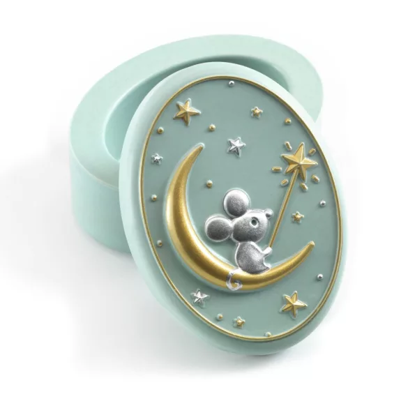 Djeco Little Big room Krabička na mliečne zuby v pastelových farbách - Pastel toothbox