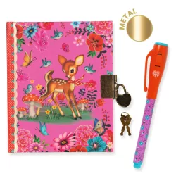   Djeco Lovely Paper Tajný denník A/6 s čarovným perom – Fiona little secret notebook magic marker