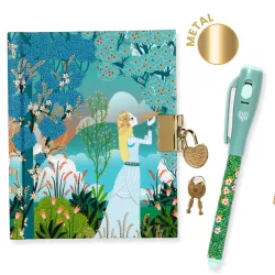   Djeco Lovely Paper Tajný denník A/6 s čarovným perom – Charlotte little secret notebook magic marker