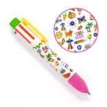 Djeco Šesťfarebné guľôčkové pero, fluorescenčné farby – Rainbow pen Sarah