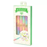 Djeco 6-farebné pastelové gélové perá – 6 pastelových gélových pier
