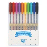 Djeco sada 10 gélových pier v klasických farbách – 10 stylos gel classiques