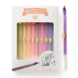 Sada gélových pier Djeco Lovely Paper v 10 pastelových farbách – 10 gélových pier