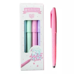   Djeco Lovely Paper Sada vymazateľných pier 4 pastelové farby - 4 Pastel erasable pens